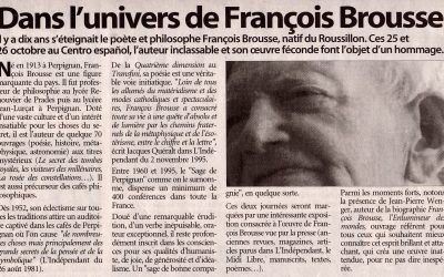Dans l’univers de François Brousse – 23 octobre 2005