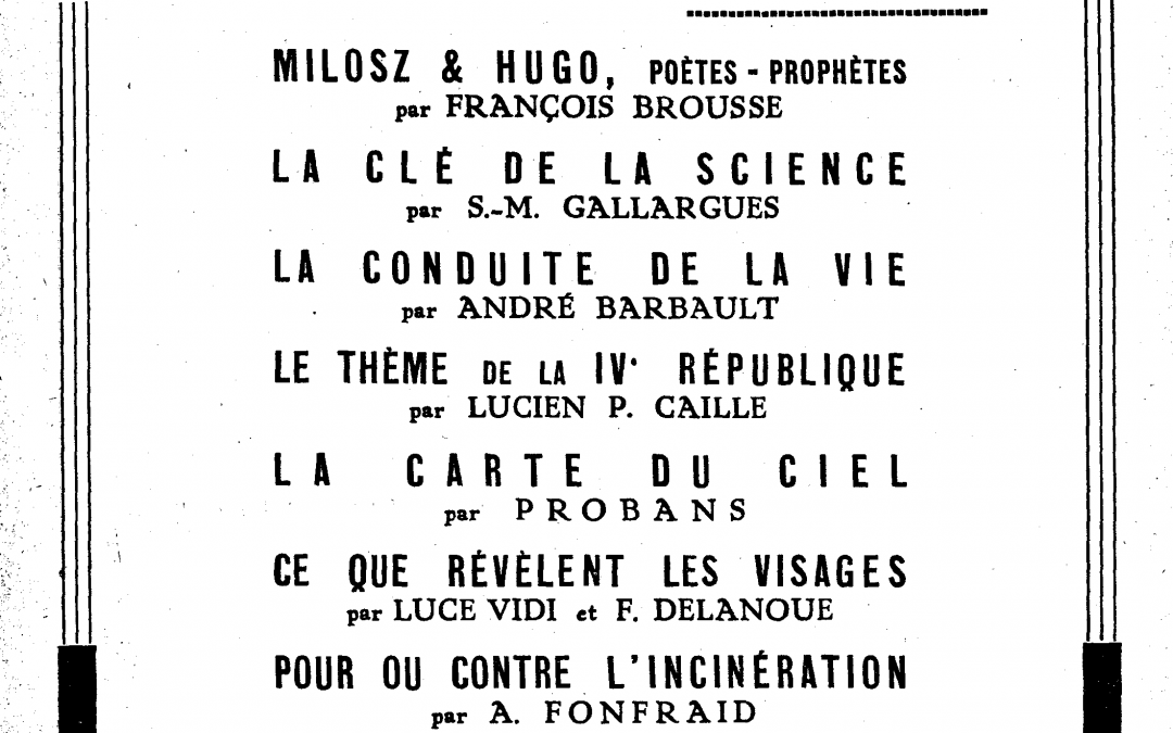 Revue Destin N°10 – Novembre 1946