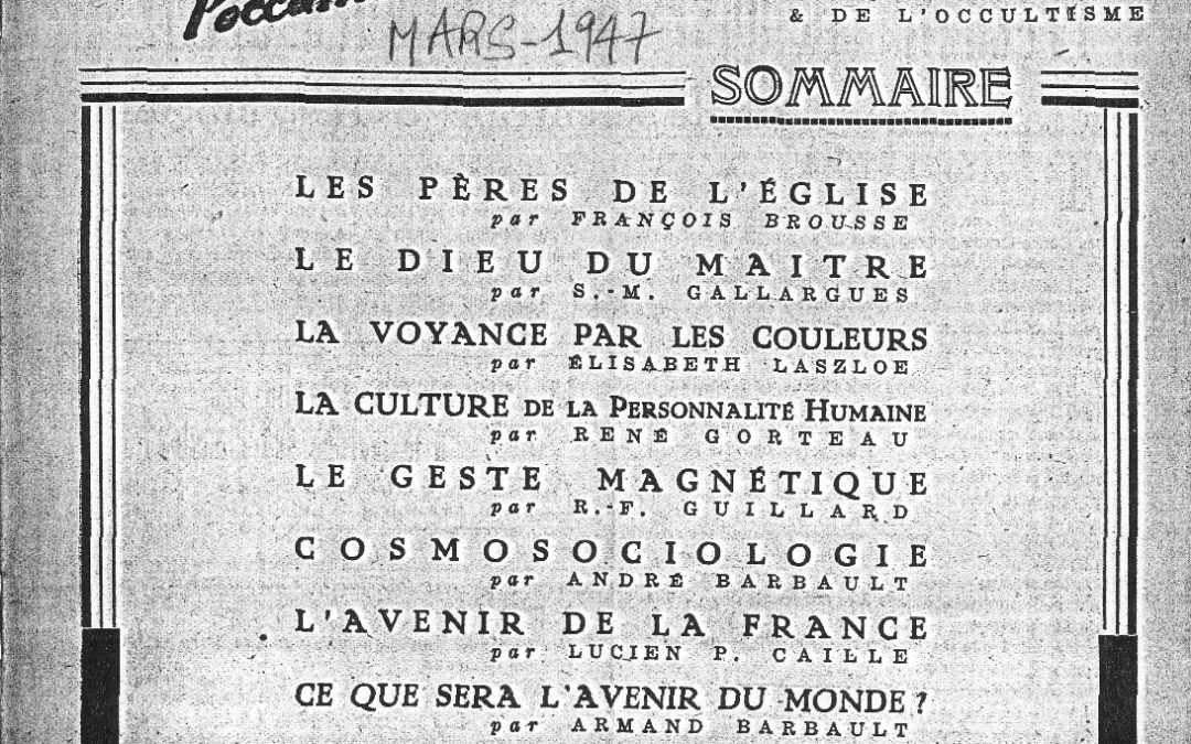 Revue Destins N°14 – Mars 1947
