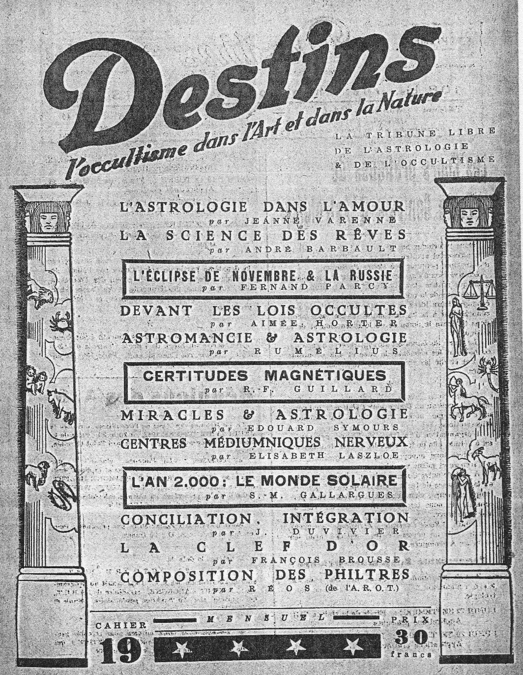 Revue Destins N°19 – Septembre 1947