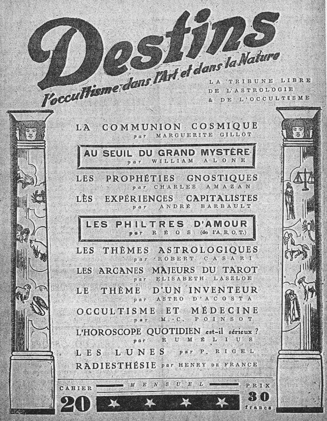 Revue Destins N°20 – Octobre 1947