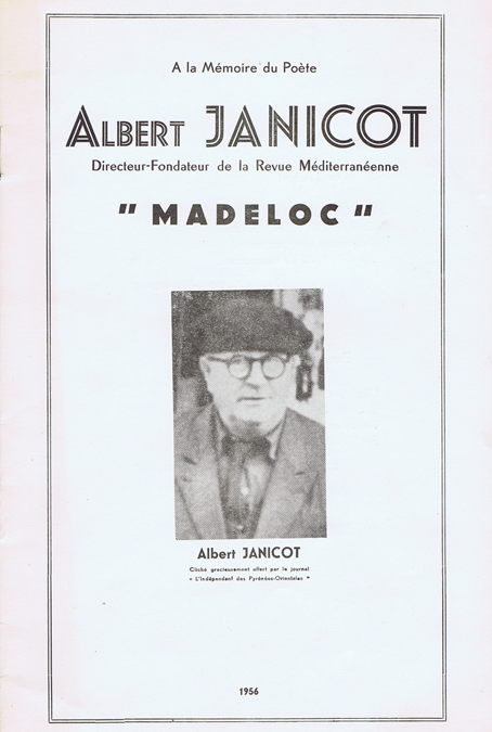 À la mémoire du poète Albert Janicot – Décembre 1956