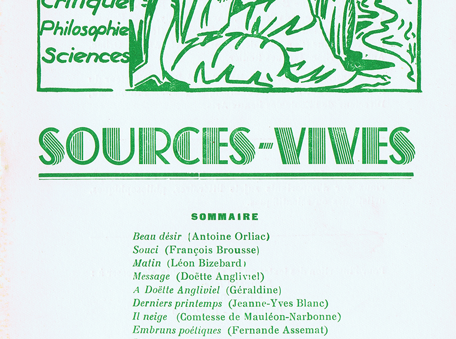 Revue Sources Vives N°2 – Juin 1957