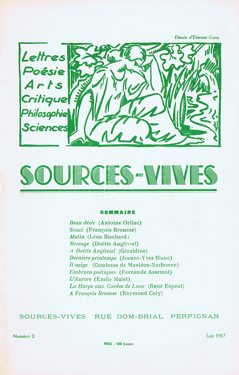 Revue Sources Vives N°2 – Juin 1957