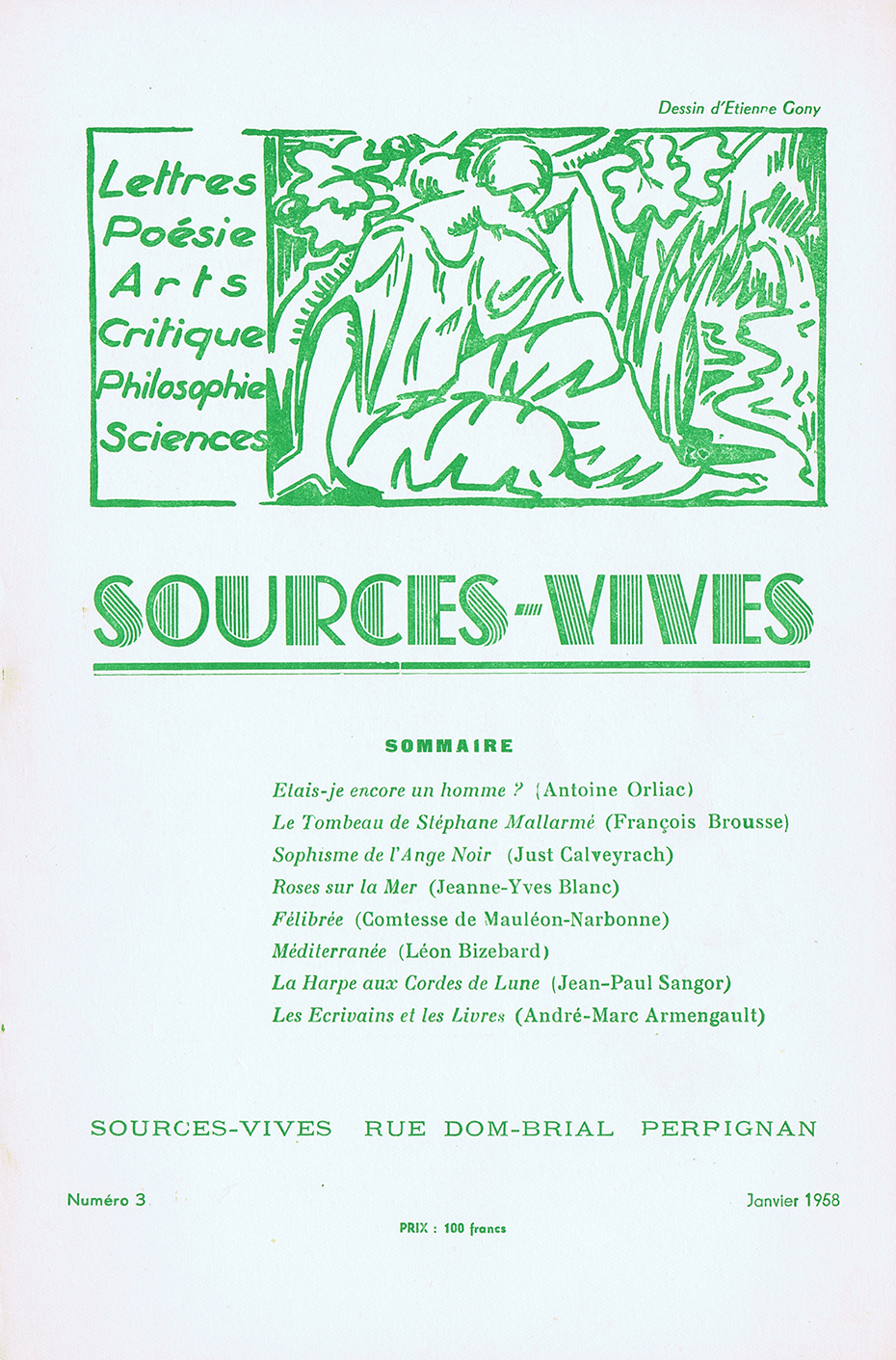 Revue Sources Vives N°3 – Janvier 1958