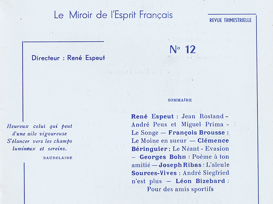 Revue Sources Vives N°12 – Été 1959