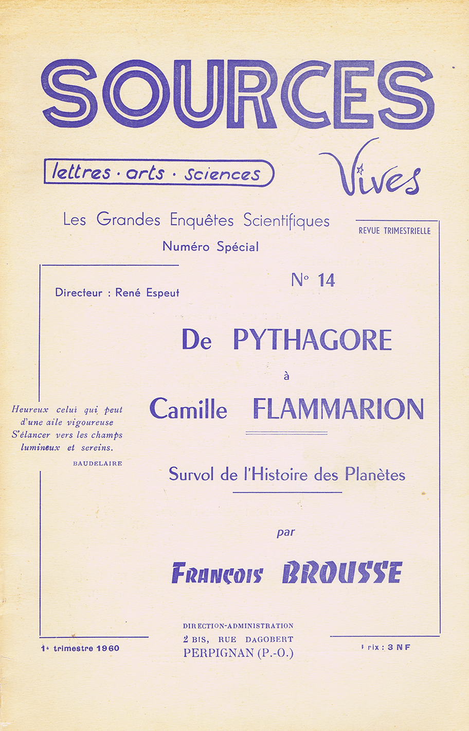 Revue Sources Vives N°14- Hiver 1960