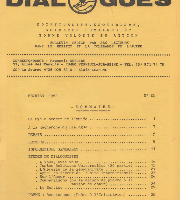 Revue Dialogues N°26 – Février 1982