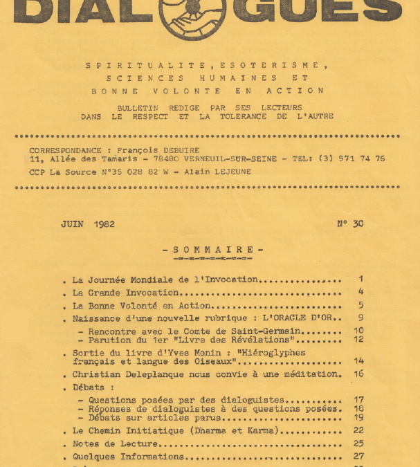 Revue Dialogues N°30 – Juin 1982