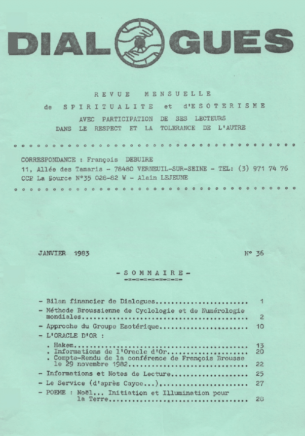 Revue Dialogues N°36 – Janvier 1983