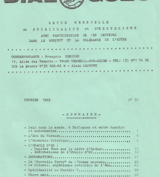Revue Dialogues N°37 – Février 1983