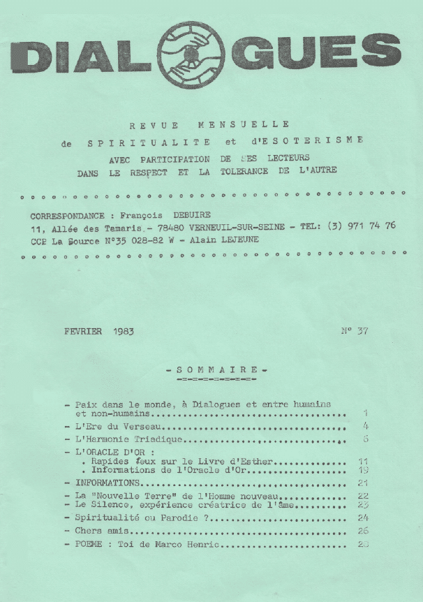 Revue Dialogues N°37 – Février 1983