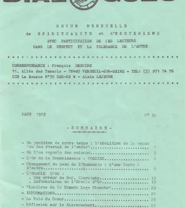Revue Dialogues N°38 – Mars 1983