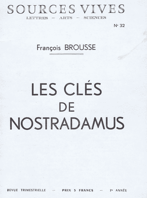 Revue Sources Vives N°32 – Printemps 1965