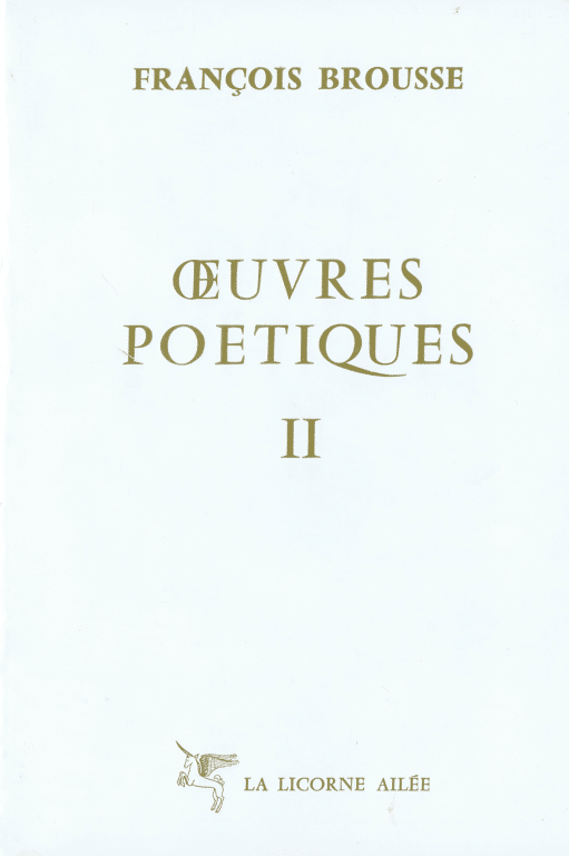 Oeuvres poétiques II – 1988