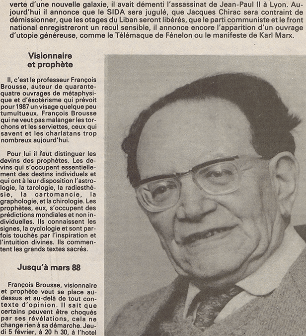 Projection vidéo-conférence : « Les prophètes et les devins » – 30 mars 2016