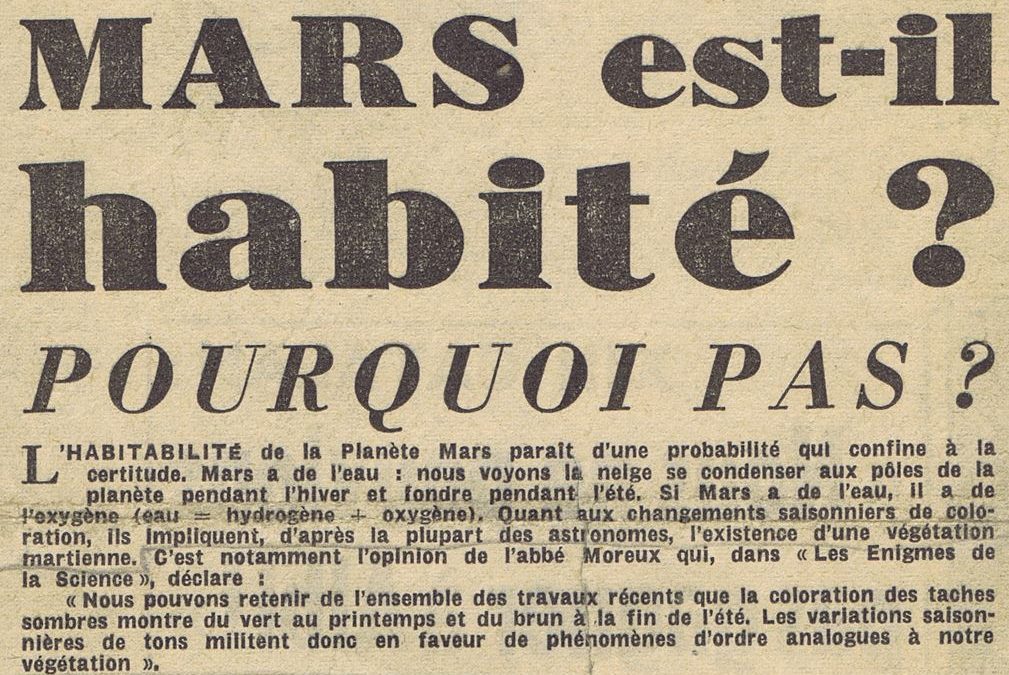 Mars est-il habité ? -30 nov. 1954